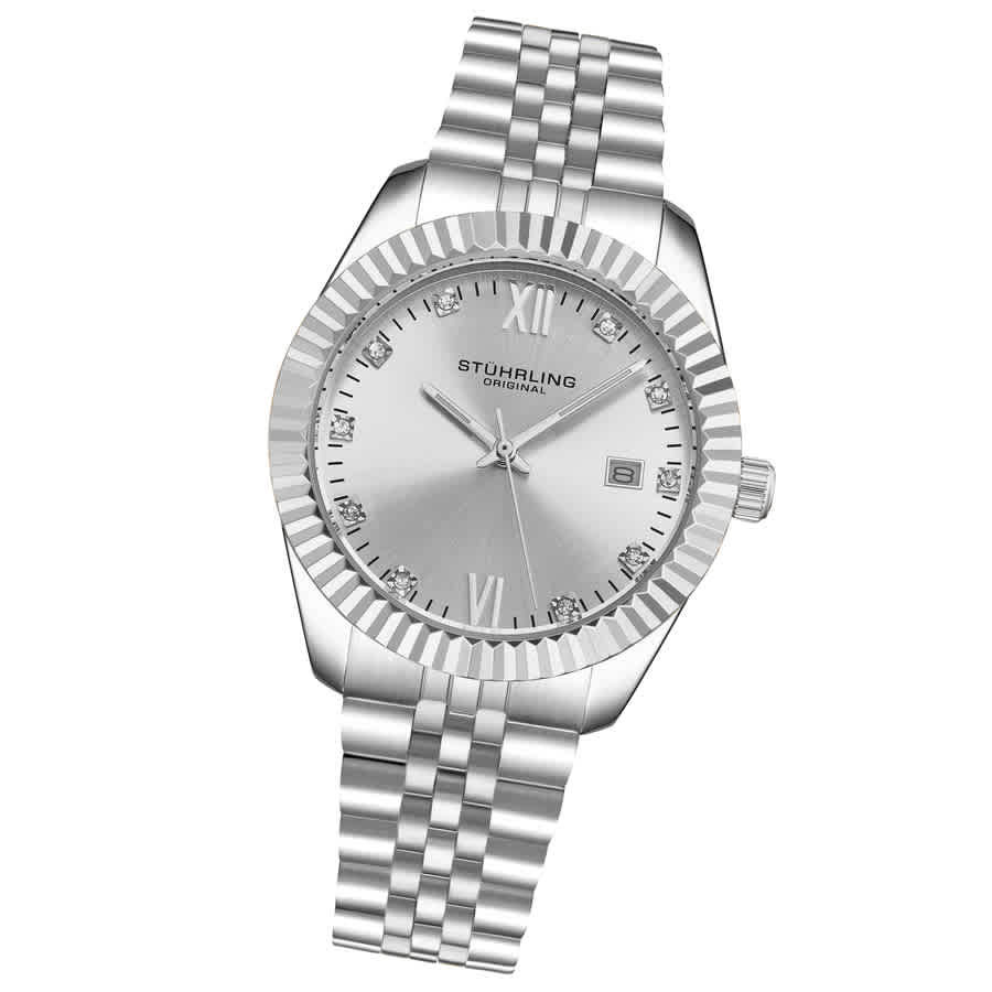 Stuhrling Original Symphony Quartz Silver Dial Ladies Watch M17180