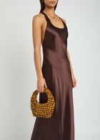 Staud Reef Beaded top Handle bag - Brown - One Size