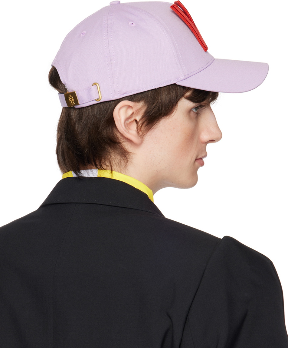 Walter Van Beirendonck Purple 'W' Cap Walter Van Beirendonck