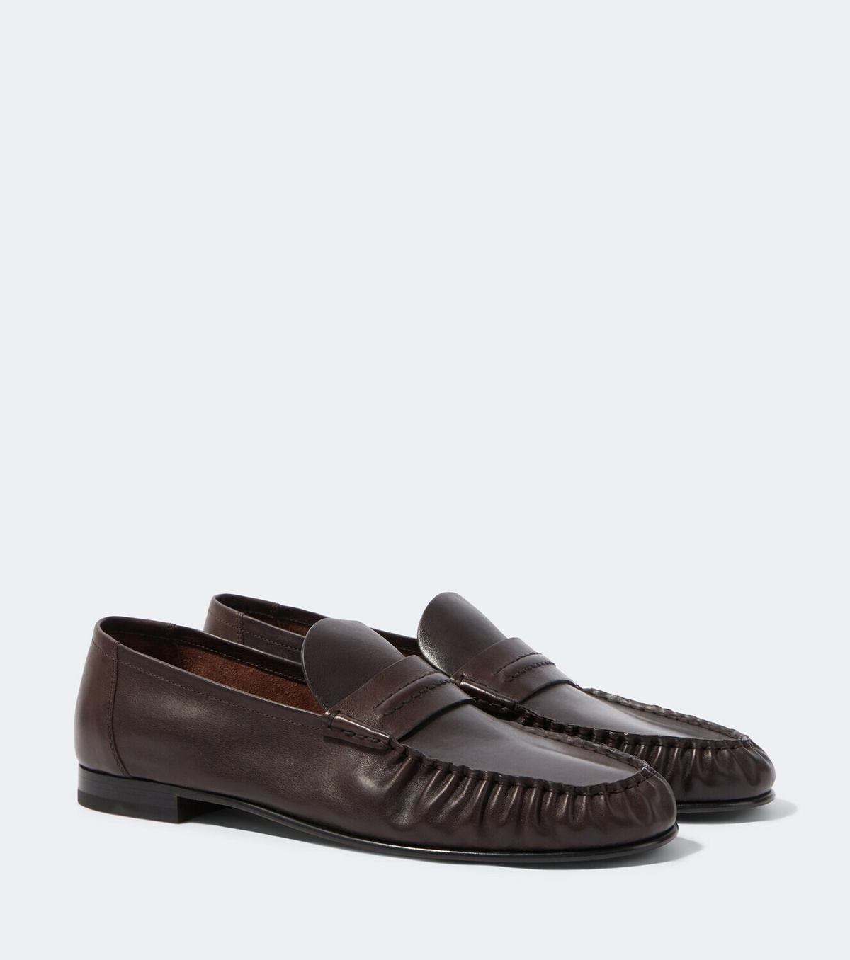The Row Theo leather penny loafers