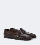 The Row Theo leather penny loafers