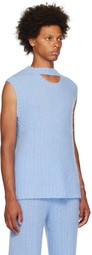 LGN Louis Gabriel Nouchi Blue Cutout Vest