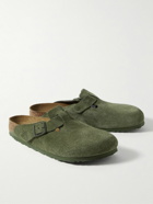 Birkenstock - Boston Suede Clogs - Green