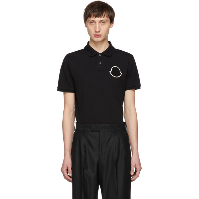 Photo: Moncler Black Maglia Boxer Polo