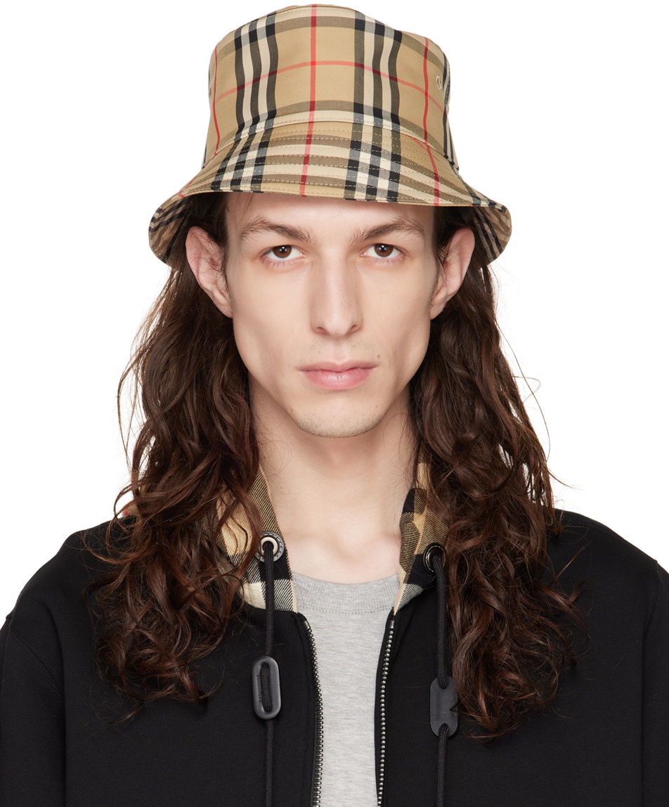 Vintage check bucket hat in beige - Burberry