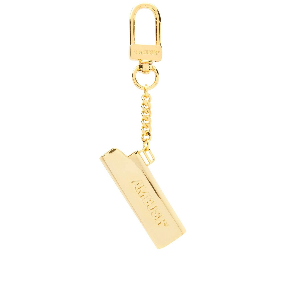 Photo: Ambush Men's Logo Lighter Keychain in Gold