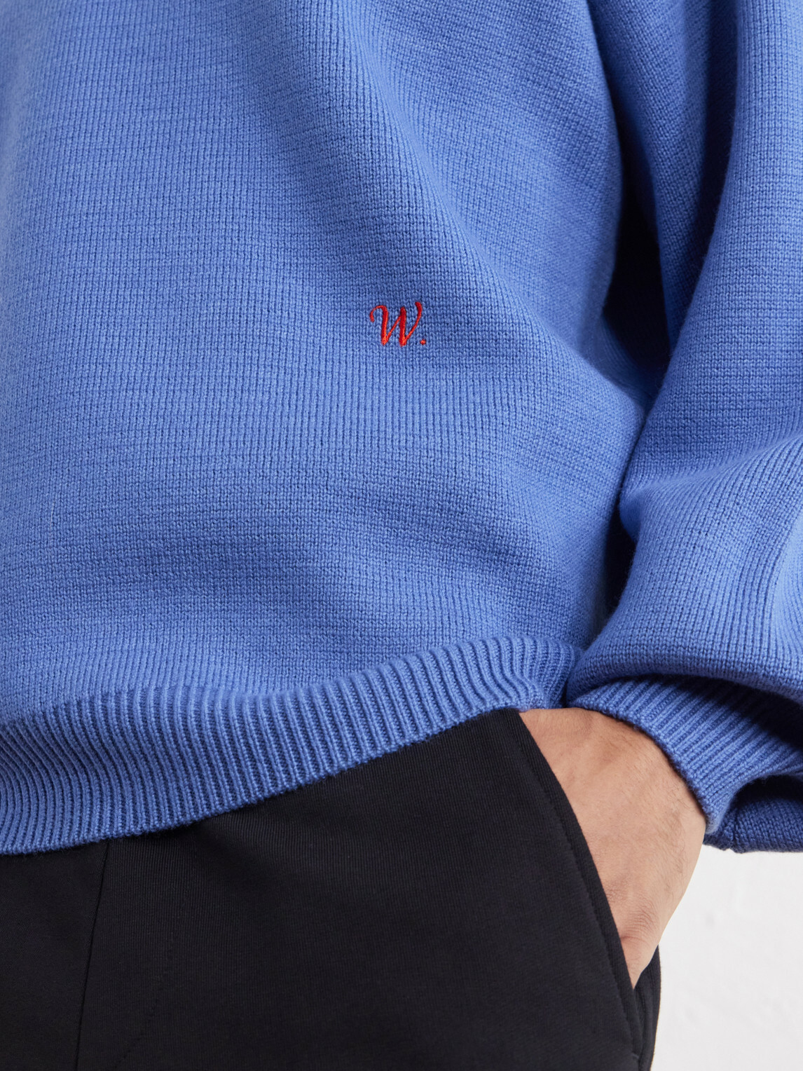 Willy Chavarria - Embroidered Wool Sweater - Blue