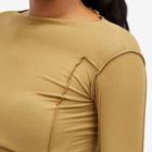 Baserange Women's Omato Long Sleeve Top in Jade Brown