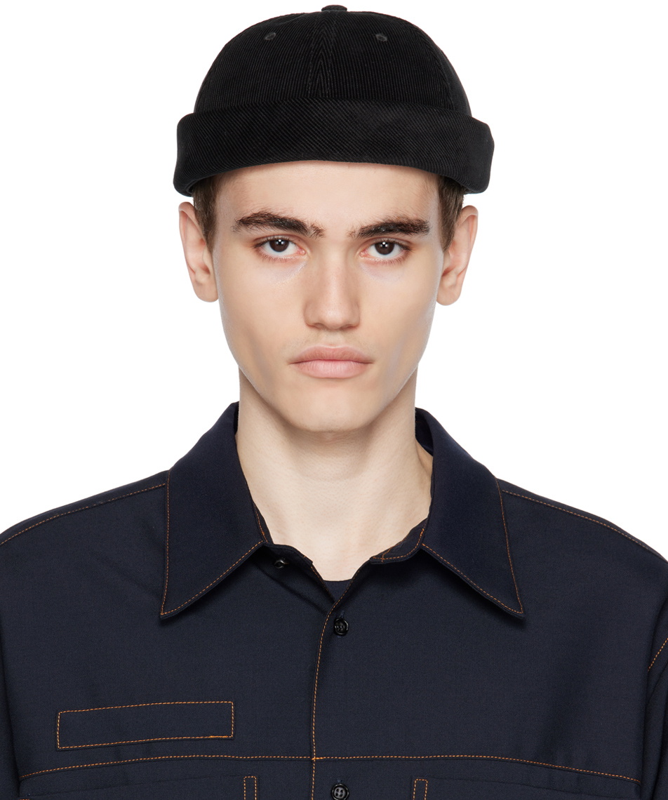 Marni Black Rolled Brim Beanie Marni