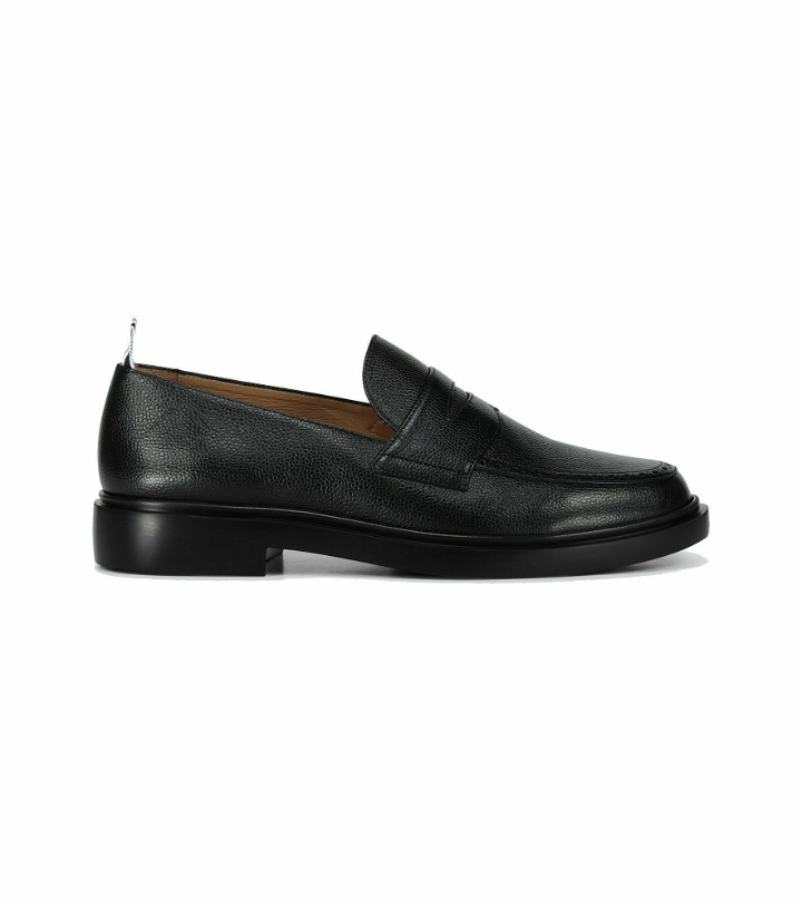 Photo: Thom Browne - Grained leather penny loafers