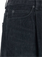 Juun.J Black Jeans With Faded Effect And Wide Legi N Denim Man