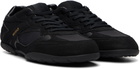 Hugo Black Mixed-Material Sneakers