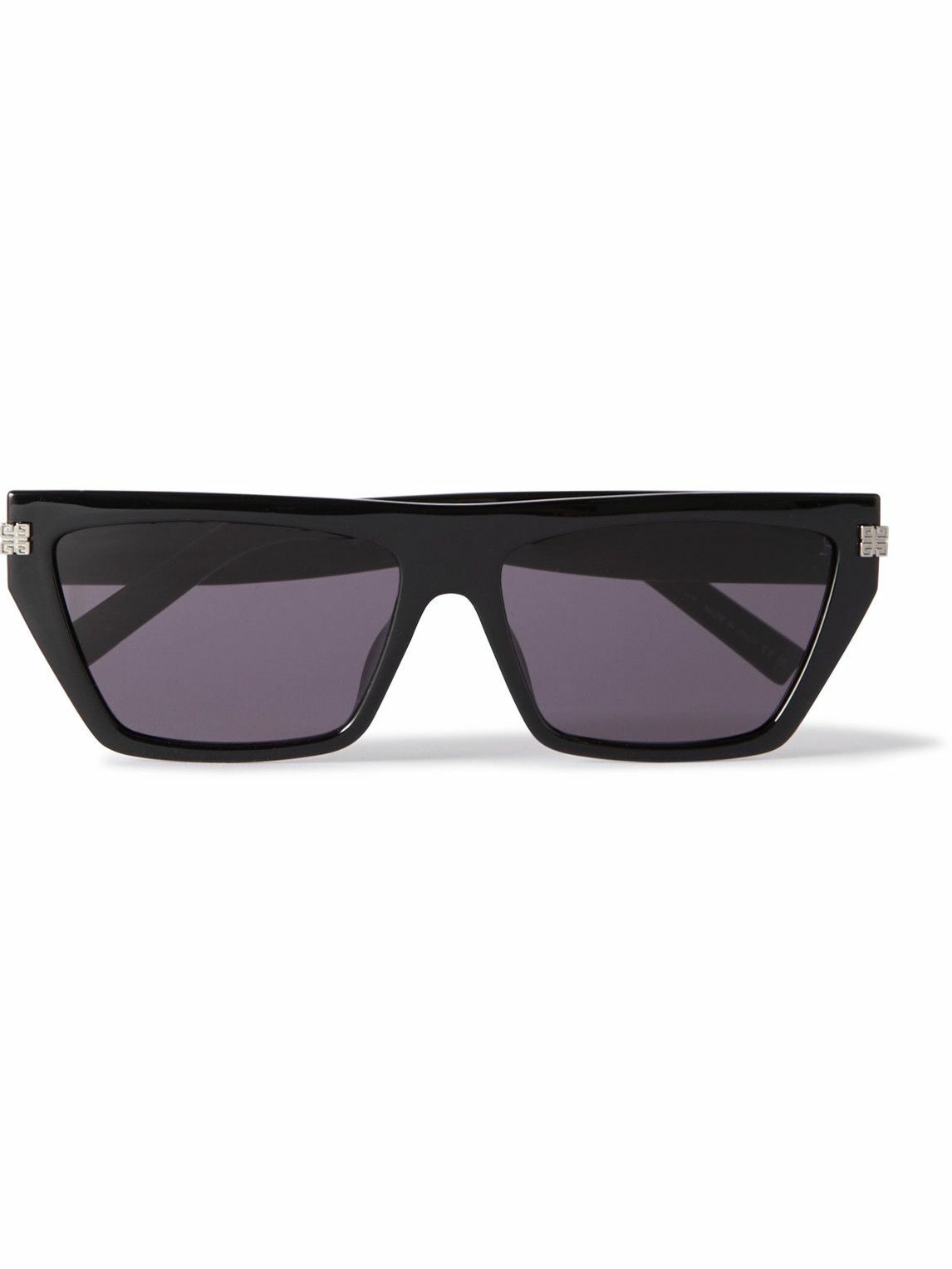 Square-Frame Silver-Tone Sunglasses