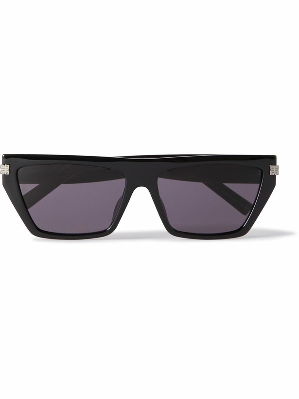 Photo: Givenchy - Square-Frame Acetate and Silver-Tone Sunglasses