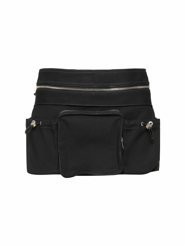 Photo: DION LEE - Cotton Blend Mini Skirt W/belt Bag