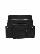 DION LEE - Cotton Blend Mini Skirt W/belt Bag