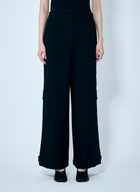 GANNI Solid Twill Suiting Cargo Pants