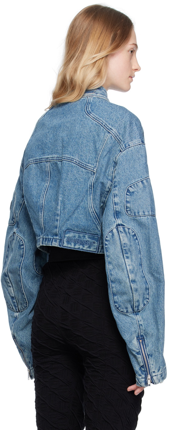 Ambush Blue Cropped Denim Jacket Ambush 7076