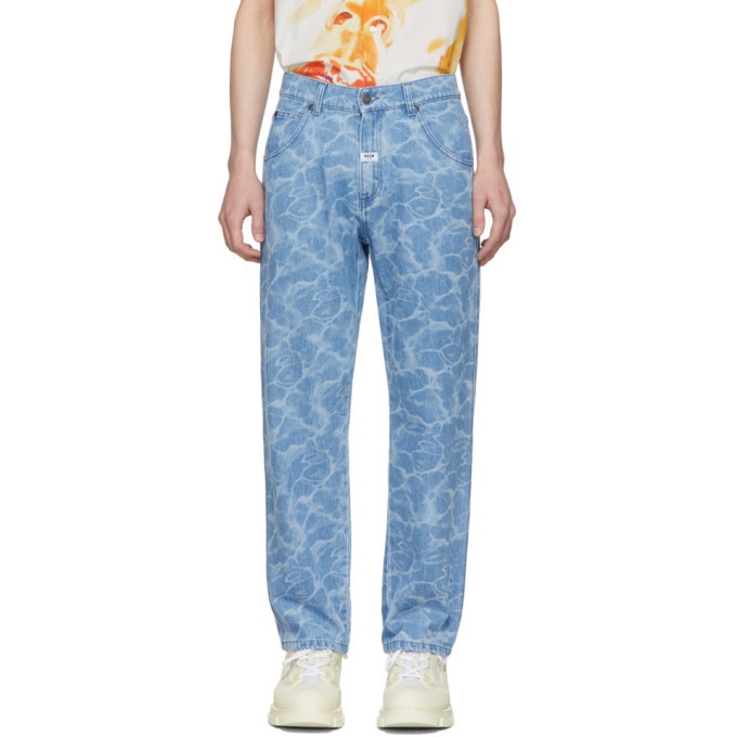 Photo: MSGM Blue Water Effect Jeans