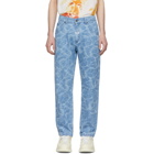 MSGM Blue Water Effect Jeans