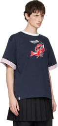Charles Jeffrey LOVERBOY Navy Turn Up T-shirt