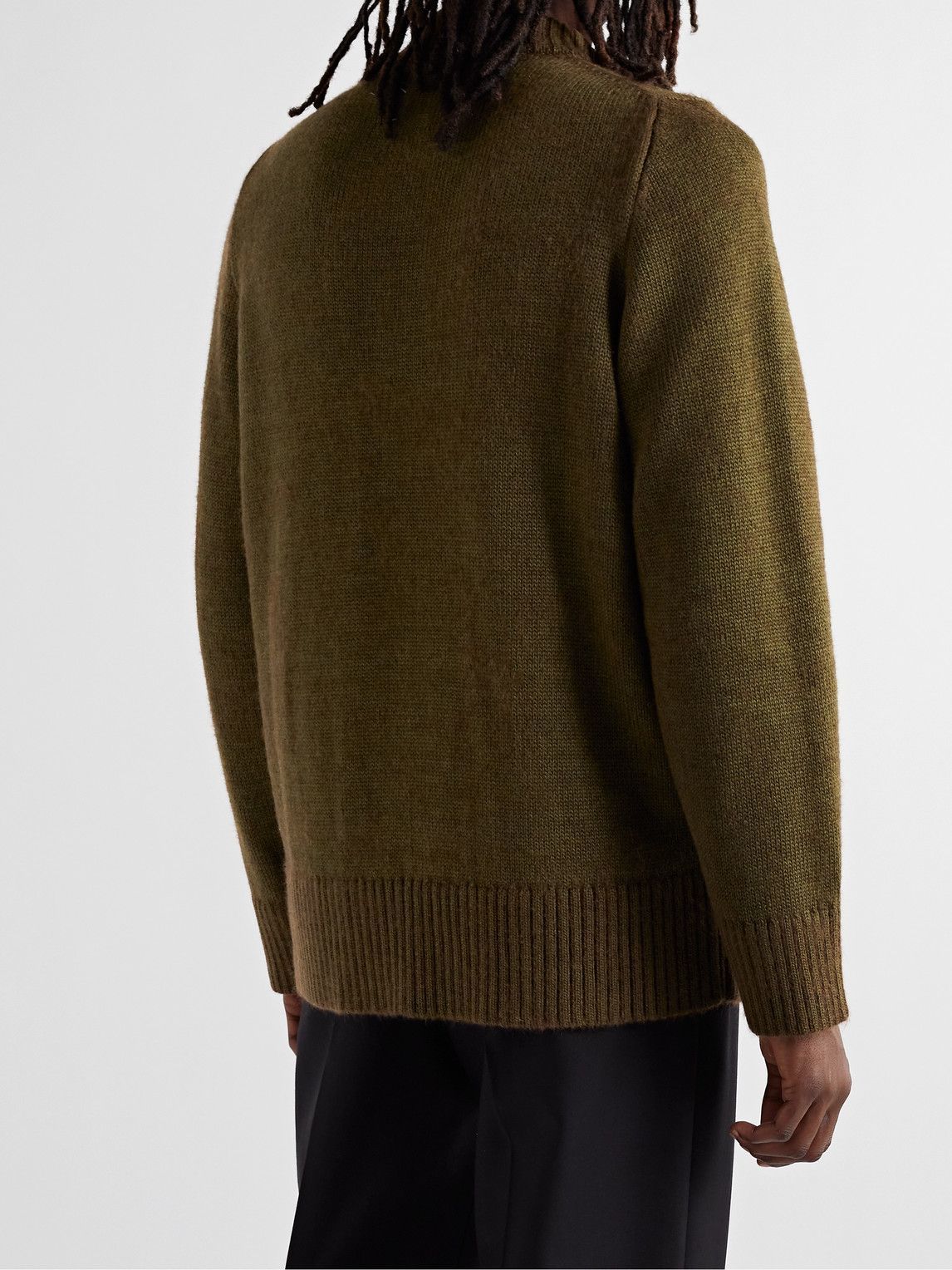 Maison Margiela - Knitted Half-Zip Sweater - Green Maison Margiela