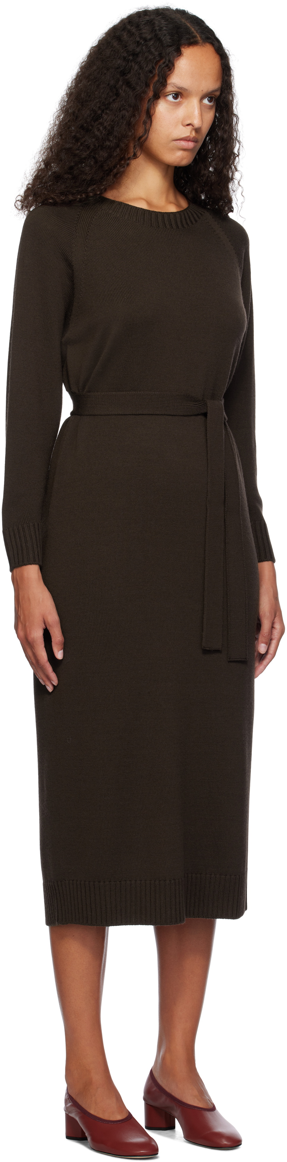 Max Mara Leisure Brown Scrivia Midi Dress