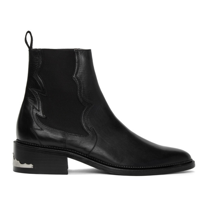Photo: Toga Virilis Black Leather Chelsea Boots