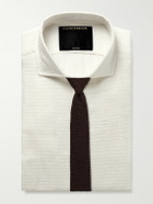 Favourbrook - Haston Cutaway-Collar Linen-Jacquard Shirt - White
