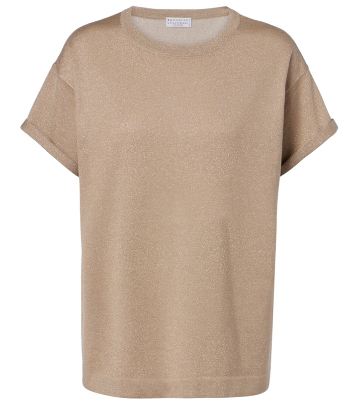 Photo: Brunello Cucinelli Lurex® cashmere and silk-blend T-shirt