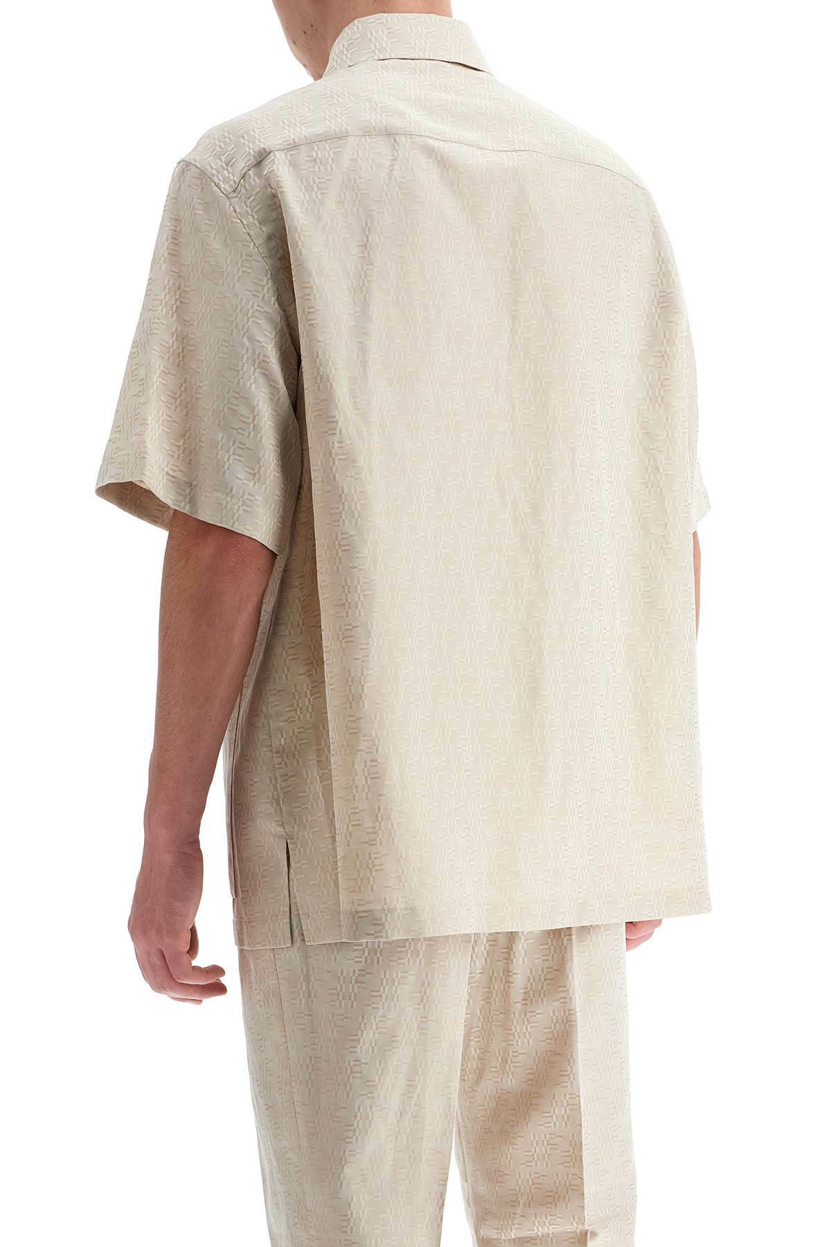 FENDI short-sleeved ff labyrinth jacqu Beige Fendi