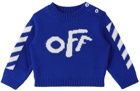 Off-White Baby Blue 'Off' Sweater & Lounge Pants Set