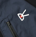 DISTRICT VISION - Rocco Logo-Print Shell-Trimmed Neoprene Half-Zip Top - Black