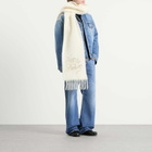 Acne Studios Vally Embroidered Scarf in White 