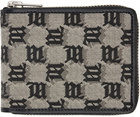 MISBHV Black & Off-White Monogram Zip Wallet