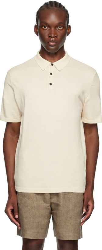 Photo: Sunspel Off-White Sea Island Cotton Polo