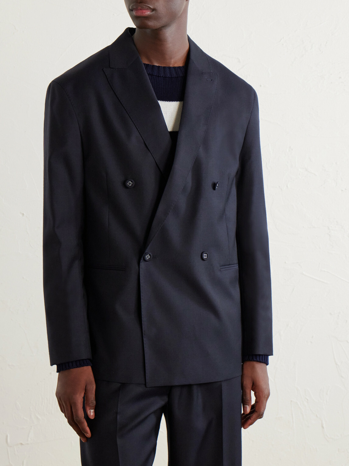 Officine Générale - Merrick Wool, Cashmere and Silk-Blend Suit Jacket - Blue
