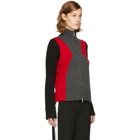 Dsquared2 Grey and Red Panel Zip Sweater
