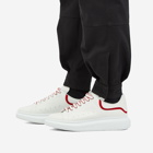 Alexander McQueen Men's Neoprene Canvas Tab Oversized Sneaker in White/Red