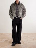 KAPITAL - Hunter Drizzle Cotton-Velvet Blouson Jacket - Black