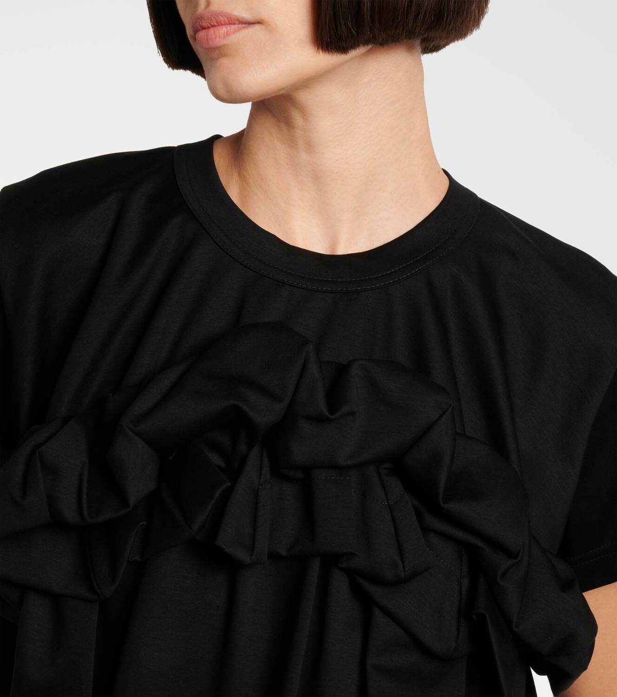Noir Kei Ninomiya Ruffled cotton top Noir Kei Ninomiya