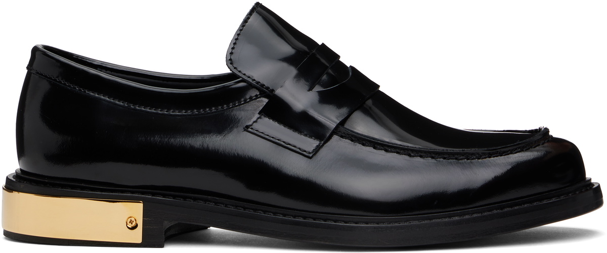 Moschino Black Cobbler Calf Shootie Loafers Moschino