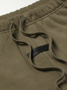 FEAR OF GOD ESSENTIALS - Logo-Flocked Cotton-Blend Jersey Drawstring Shorts - Brown