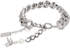 Feng Chen Wang Silver Diamond Set Chain Bracelet