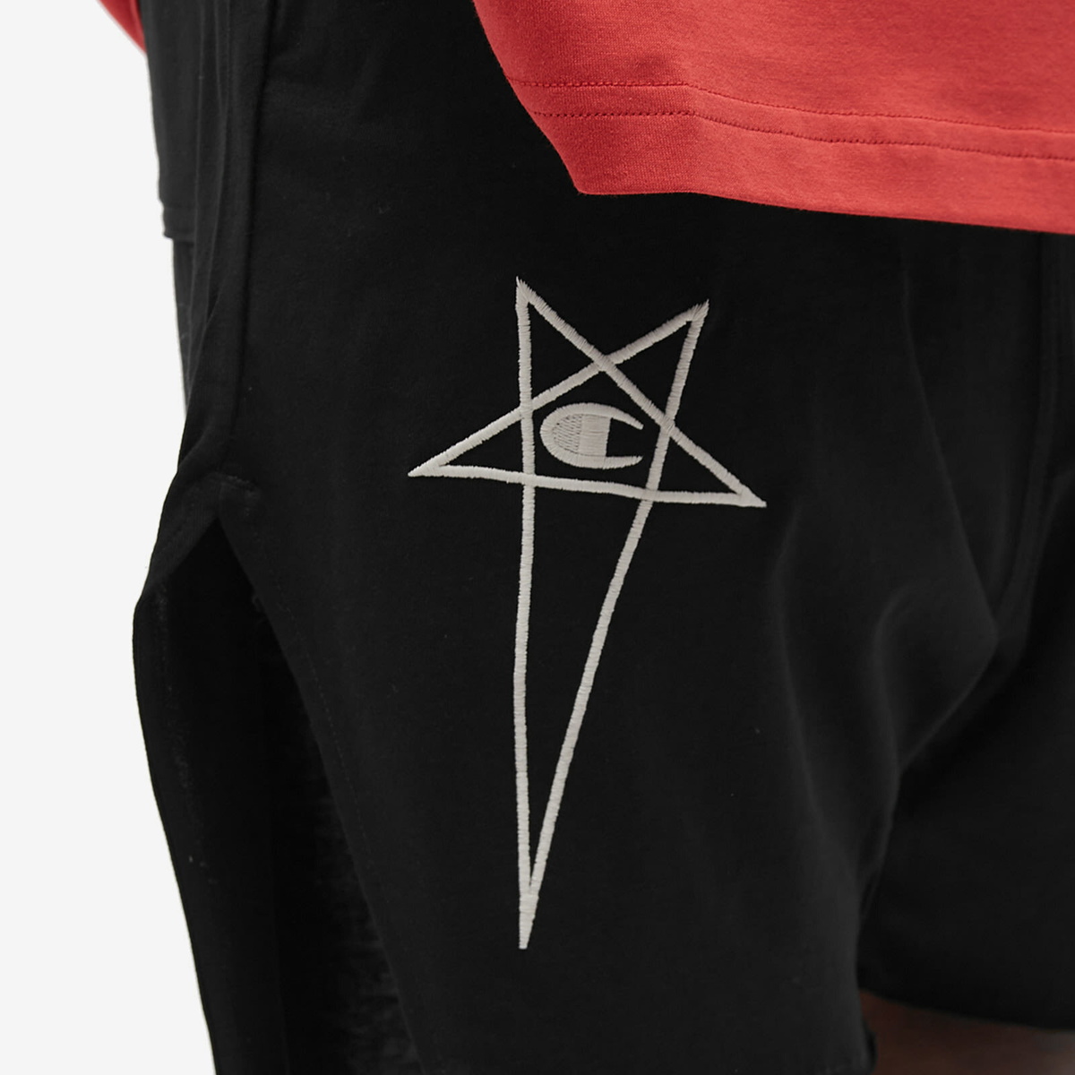 Rick Owens x Champion Beveled Pods Short in Black Rick Owens