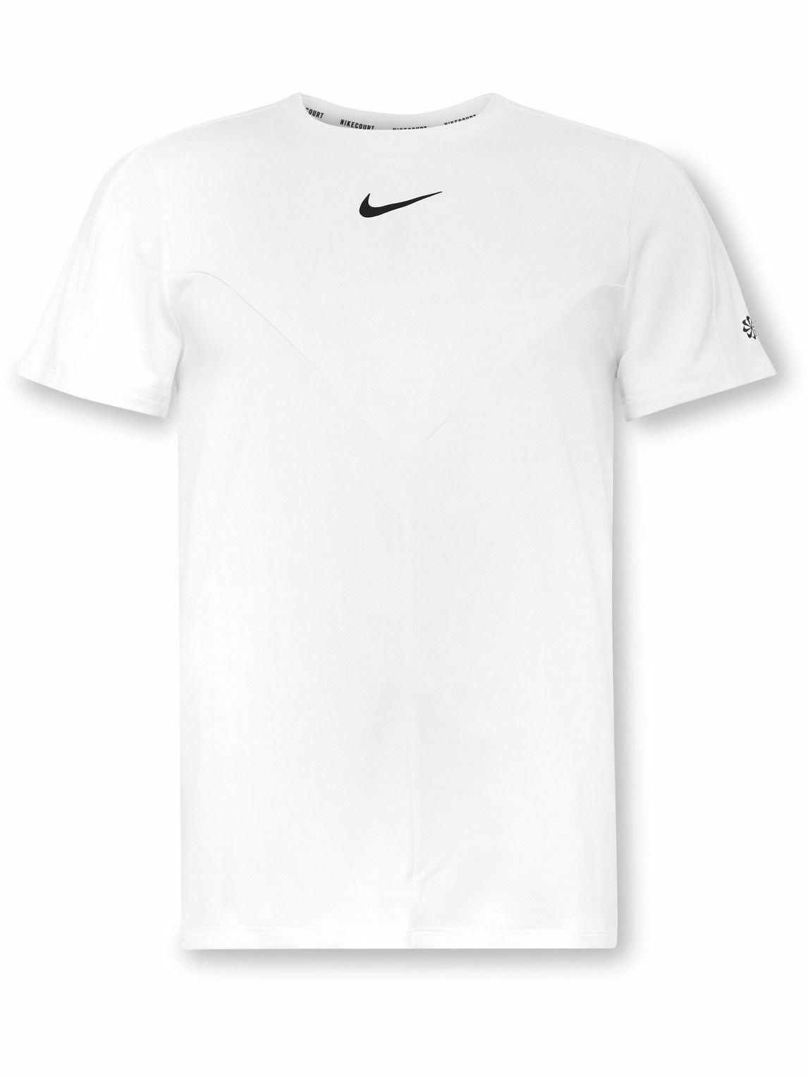 Photo: Nike Tennis - NikeCourt Slam Slim-Fit Logo-Print Dri-FIT T-Shirt - White