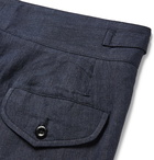 Rubinacci - Manny Pleated Linen Bermuda Shorts - Navy