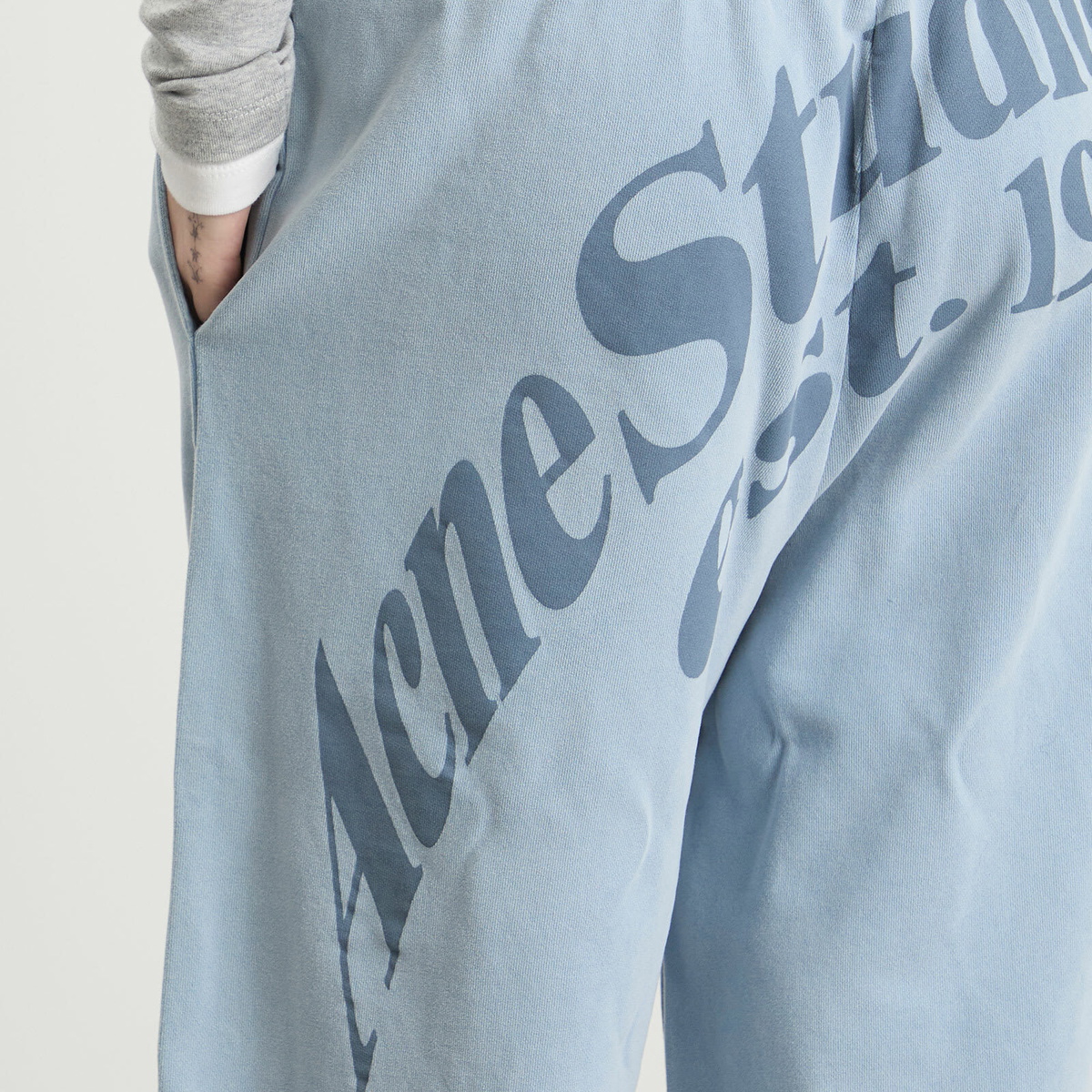 Acne Studios Women's Felin Washed Wide Joggers in Dirty Blue