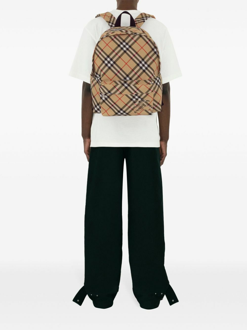 Burberry Neutral Check Print Backpack Burberry