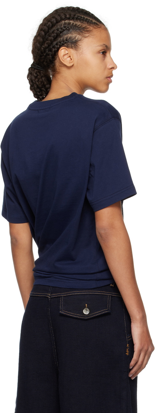 Dime Navy Cursive Snake T-Shirt Dime